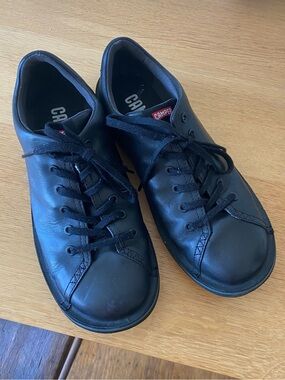 Camper Men’s Black Leather Low-Top Sneakers